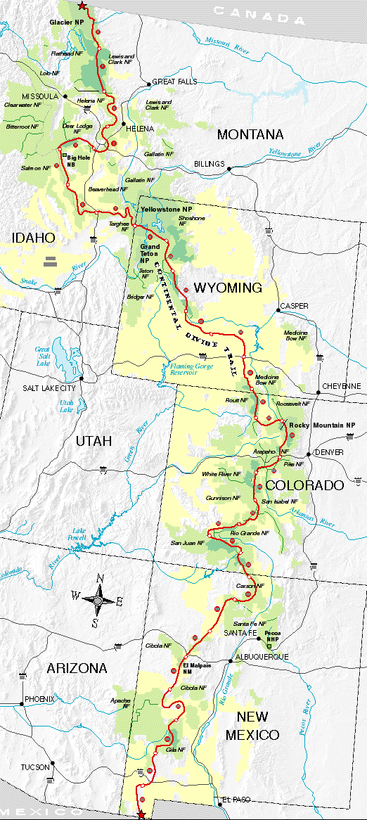 CDT (Continental Divide Trail) Map